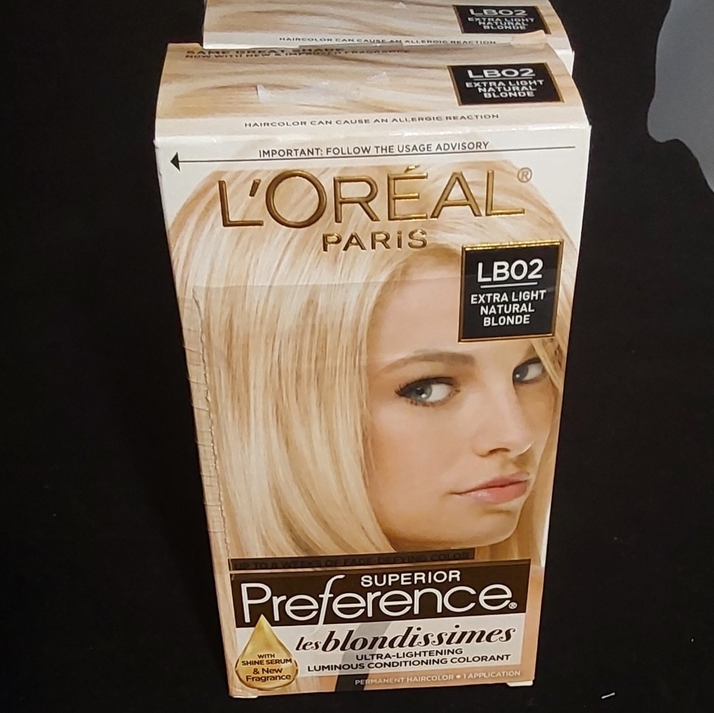 L'OREAL PARIS SUPERIOR PREFERENCE LB02 EXTRA LIGHT NATURAL BLONDE 3 PACK